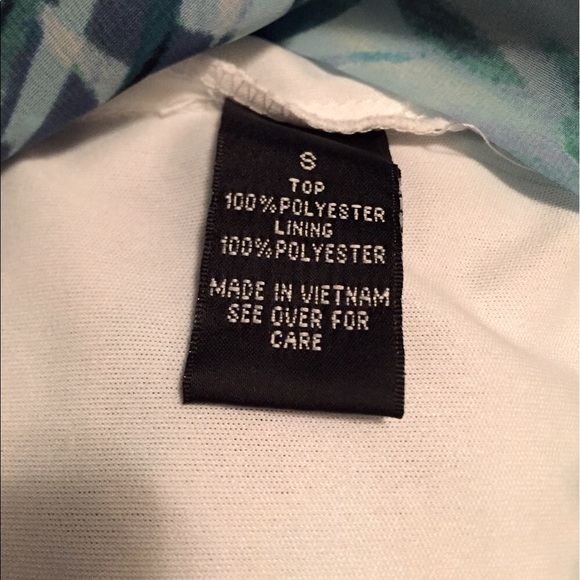 BCX Sheer Sleeveless Blue Multicolor Blouse-S - Picture 7 of 7